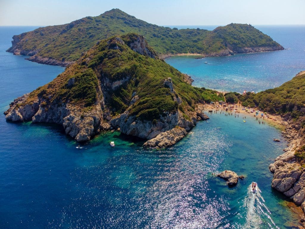 Porto Timoni beach op Corfu