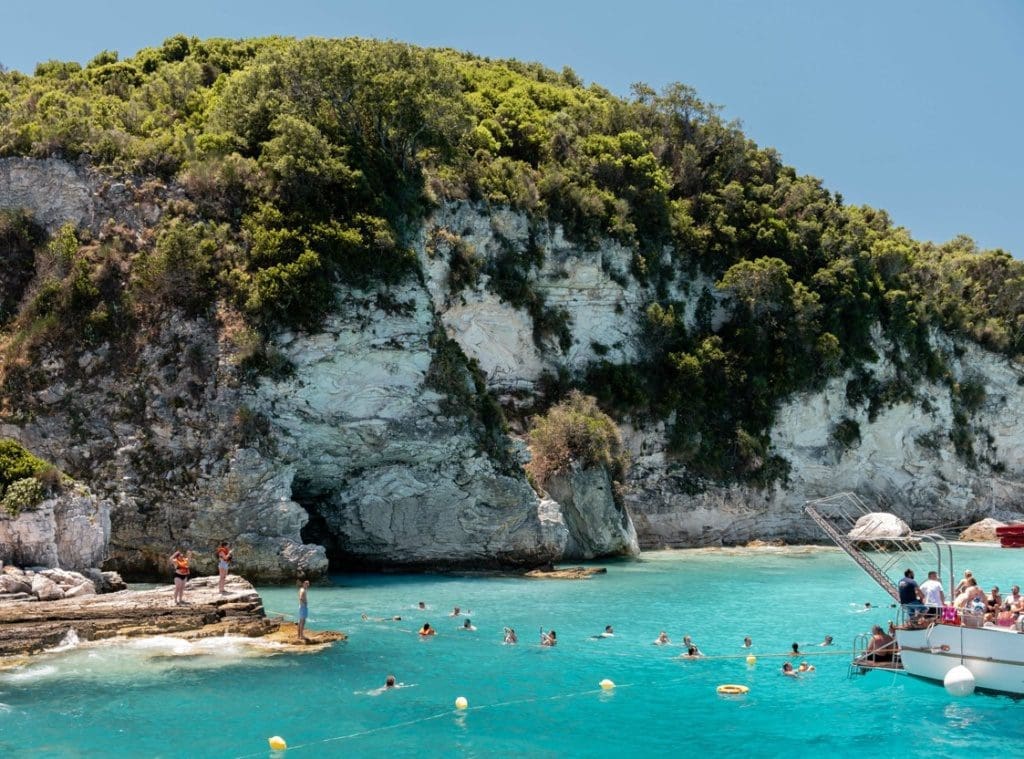 Paralia Vrika strand op het eiland Antipaxos.