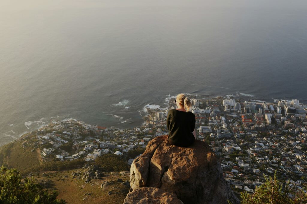 Uitzicht vanaf Lion's Head in Kaapstad