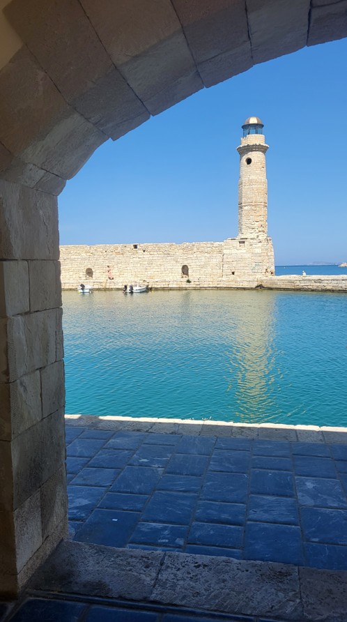 Vuurtoren bij de haven van Rethymnon, Kreta