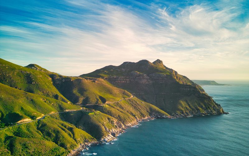 Kustlijn van Hout Bay, 20 km ten zuiden van Kaapstad